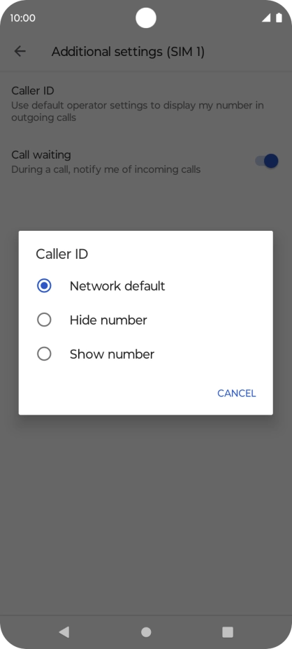 Press Show number to turn on caller identification.
