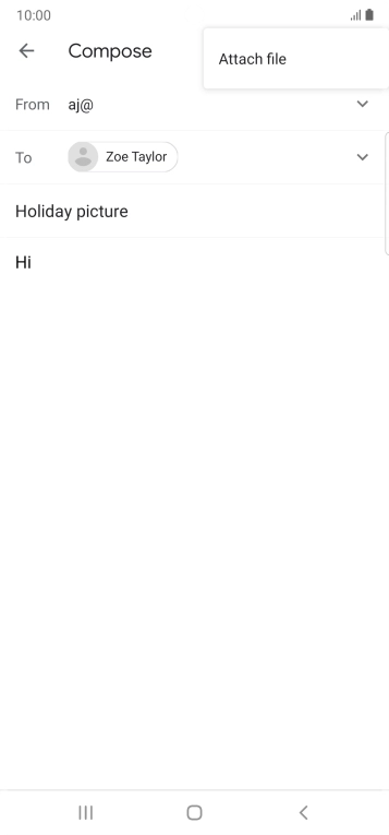 Press Attach file and go to the required folder.