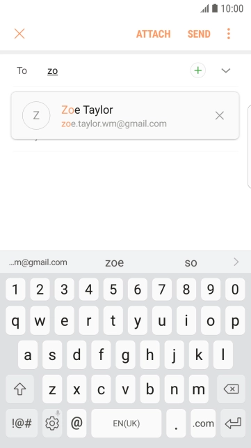 Press the required contact.