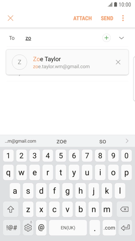 Press the required contact.