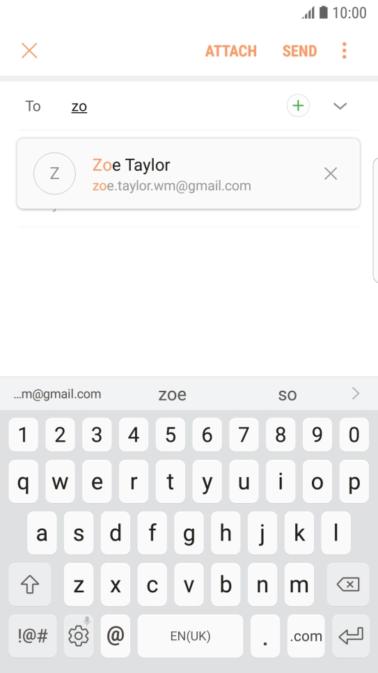 Press the required contact.
