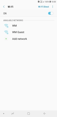 Press the required Wi-Fi network.