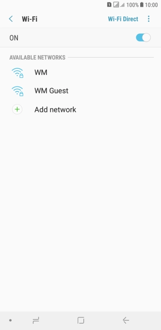 Press the required Wi-Fi network.