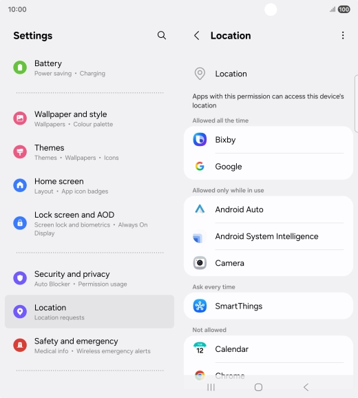 Press the required app.