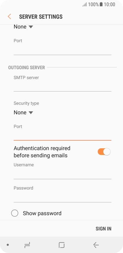 Press the indicator next to 