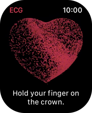 Place your index finger on the Digital Crown while the measurement is done.