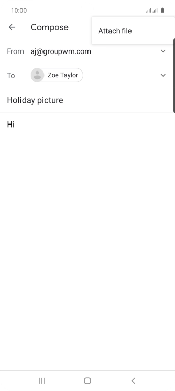 Press Attach file and go to the required folder.