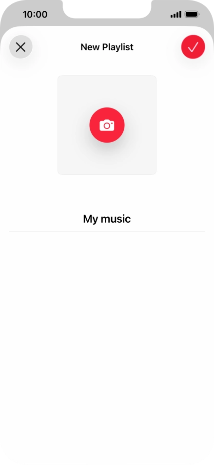 Press the confirm icon.