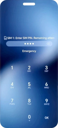 If you're asked to key in your PIN, do so and press OK. The default PIN is 1111.