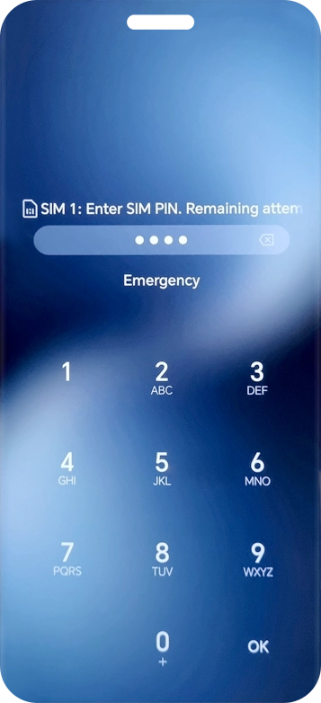 If you're asked to key in your PIN, do so and press OK. The default PIN is 1111.
