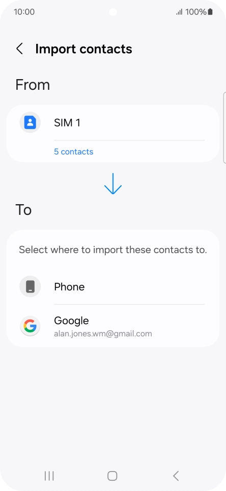 Press the required Google account.