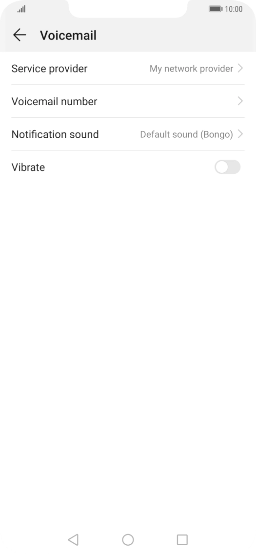 Press Voicemail number.