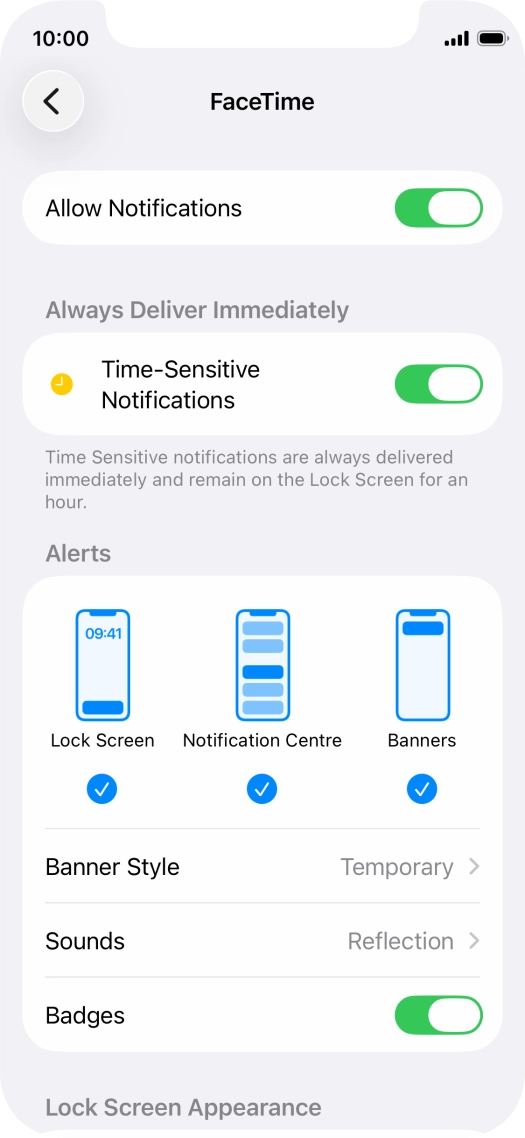 Press the indicator next to 