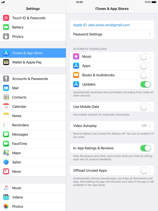 Press the indicator next to 