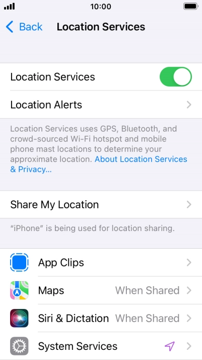 Press the required app.