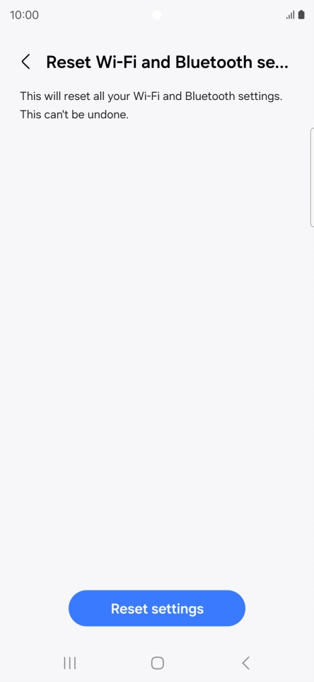 Press Reset settings.