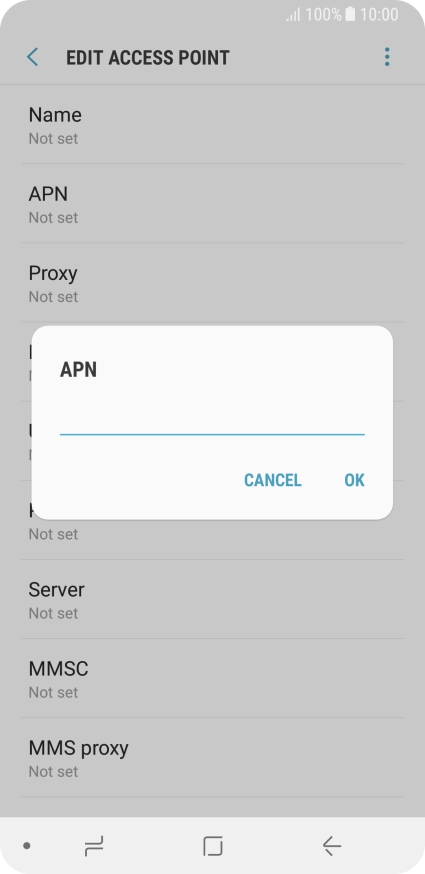 Key in everywhere and press OK.