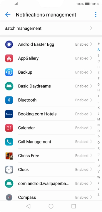 Press the required app.