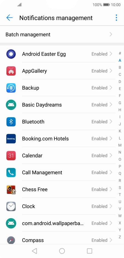 Press the required app.