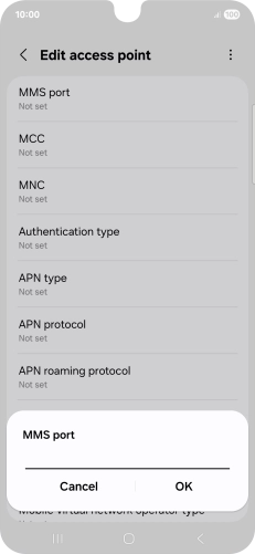 Key in 8080 and press OK.