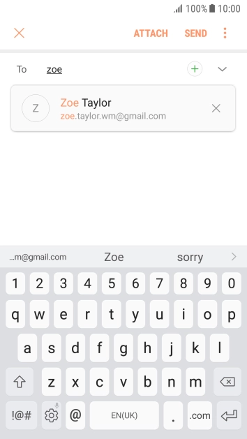Press the required contact.