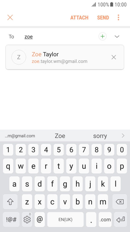 Press the required contact.