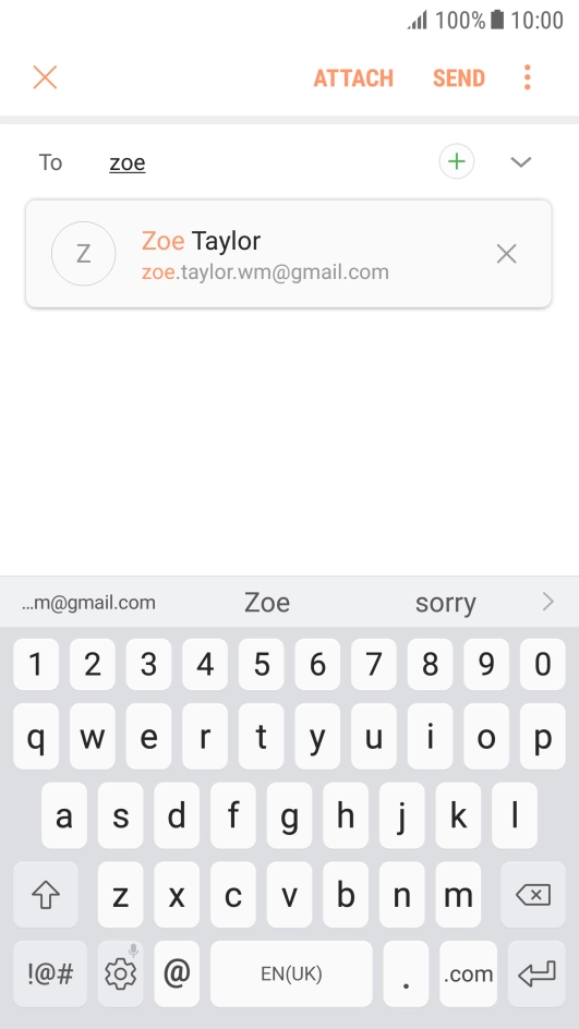 Press the required contact.