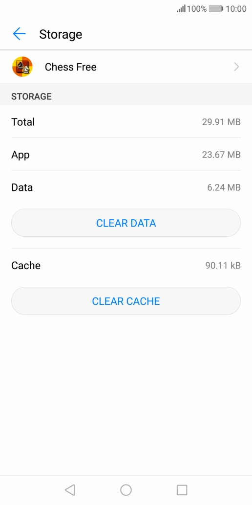 Press CLEAR CACHE.