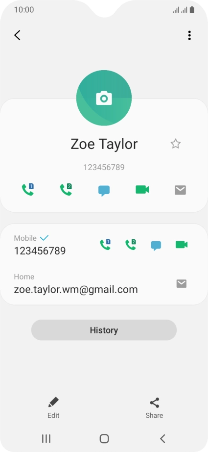 Press the call icon next to the required SIM.