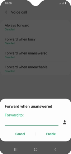 Key in +447953222222 and press Enable.