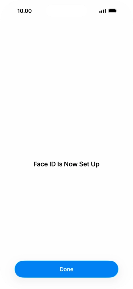Press Done. If you haven't previously selected a phone lock code, key in a code of your own choice twice.