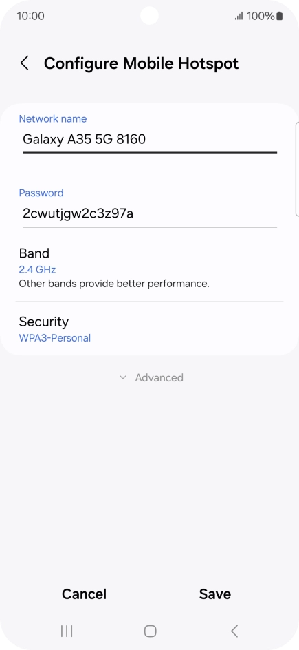 Press the field below 