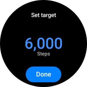 Slide your finger up or down on the screen to select the required goal.