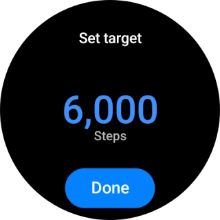 Slide your finger up or down on the screen to select the required goal.