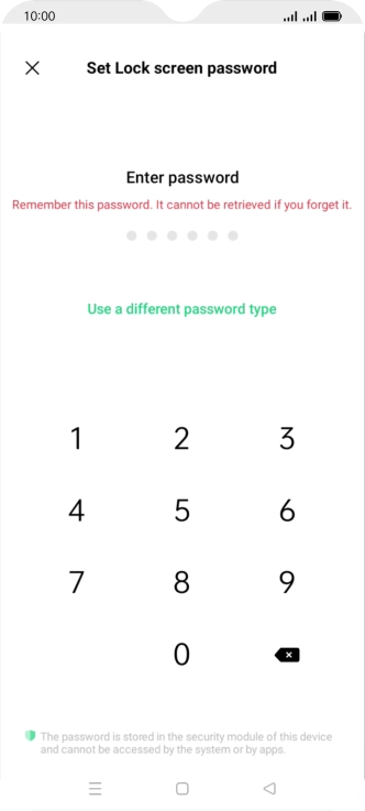 Press Use a different password type.