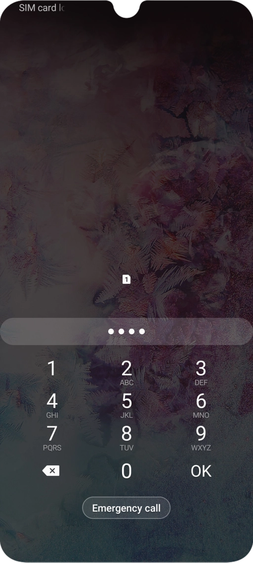 If you're asked to key in your PIN, do so and press OK. The default PIN is 1111.