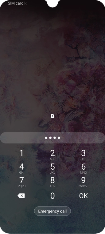 If you're asked to key in your PIN, do so and press OK. The default PIN is 1111.