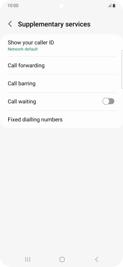 Press Call forwarding.