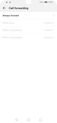 Press the required divert type.