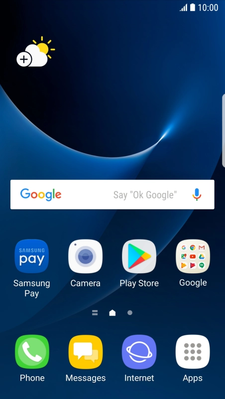 Press the Application key.