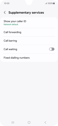 Press Call forwarding.