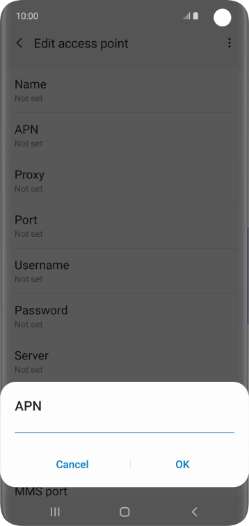 Key in eezone and press OK.