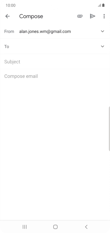 Press To and key in the first letters of the recipient's name.