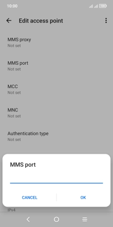 Key in 8080 and press OK.