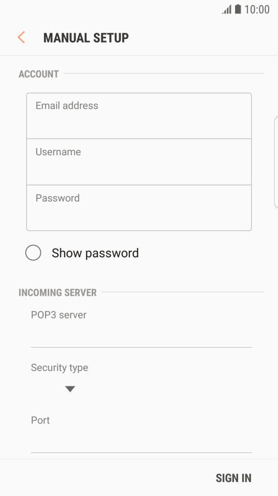 Press the field below 