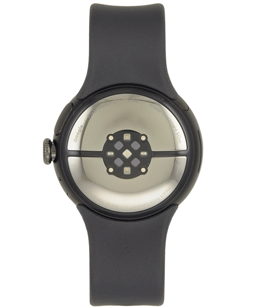 Place the back of your smartwatch on the magnetic charger with the charging cable positioned on the same side as the keys on your smartwatch so that the charger clicks into place.