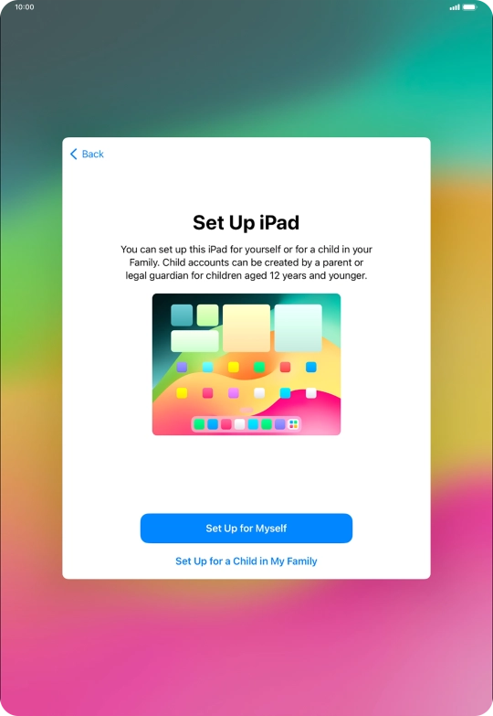 Press Set Up for Myself.