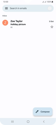 Press the email account icon.