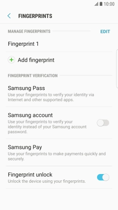 Press the indicator next to 