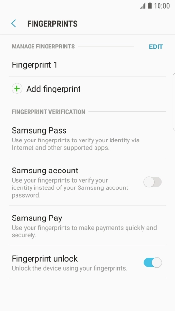 Press the indicator next to 